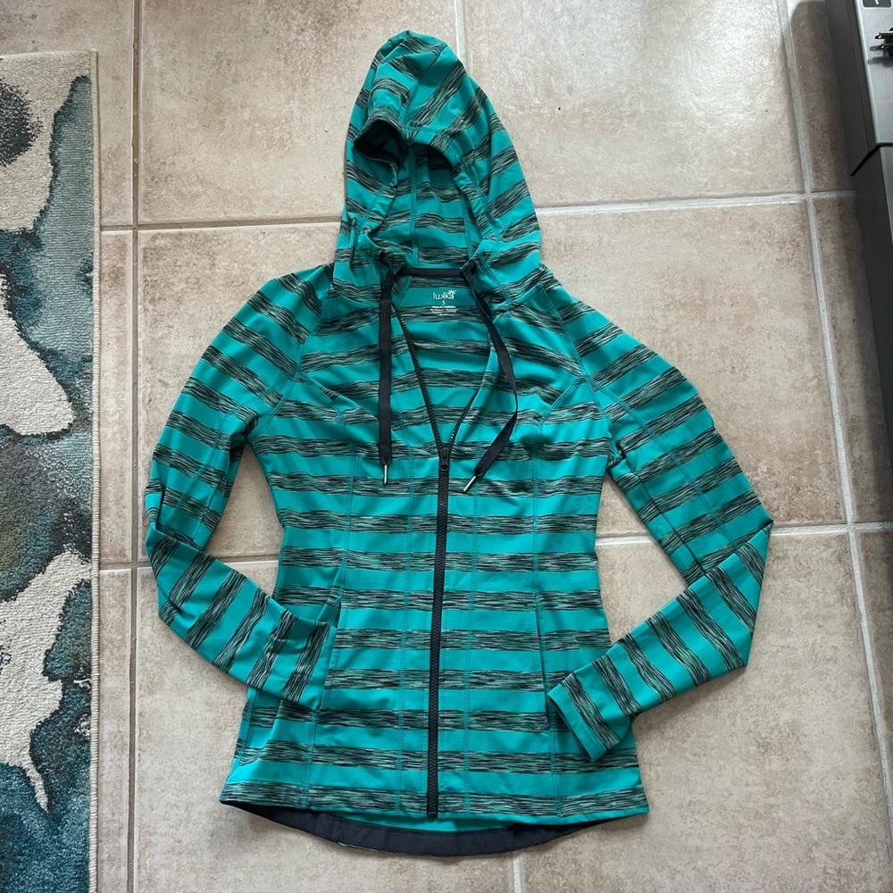 Fitted zip-up athletic jacket